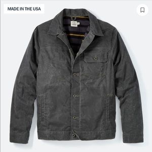Flannel-lined Waxed Trucker jacket